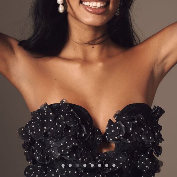 Maeve By Anthropologie 3D Polka Dot Dress Size 10 NWT - Picture 4 of 8